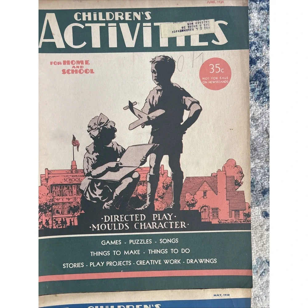 Vintage Lot of 6 Children's Activities Magazines from 1938 All In Good Condition